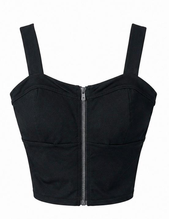 [새상품] 젝시믹스 나일론 스판 집업 크롭 탑 블랙 브라탑 크롭탑 래쉬가드 수영복 비키니 3
