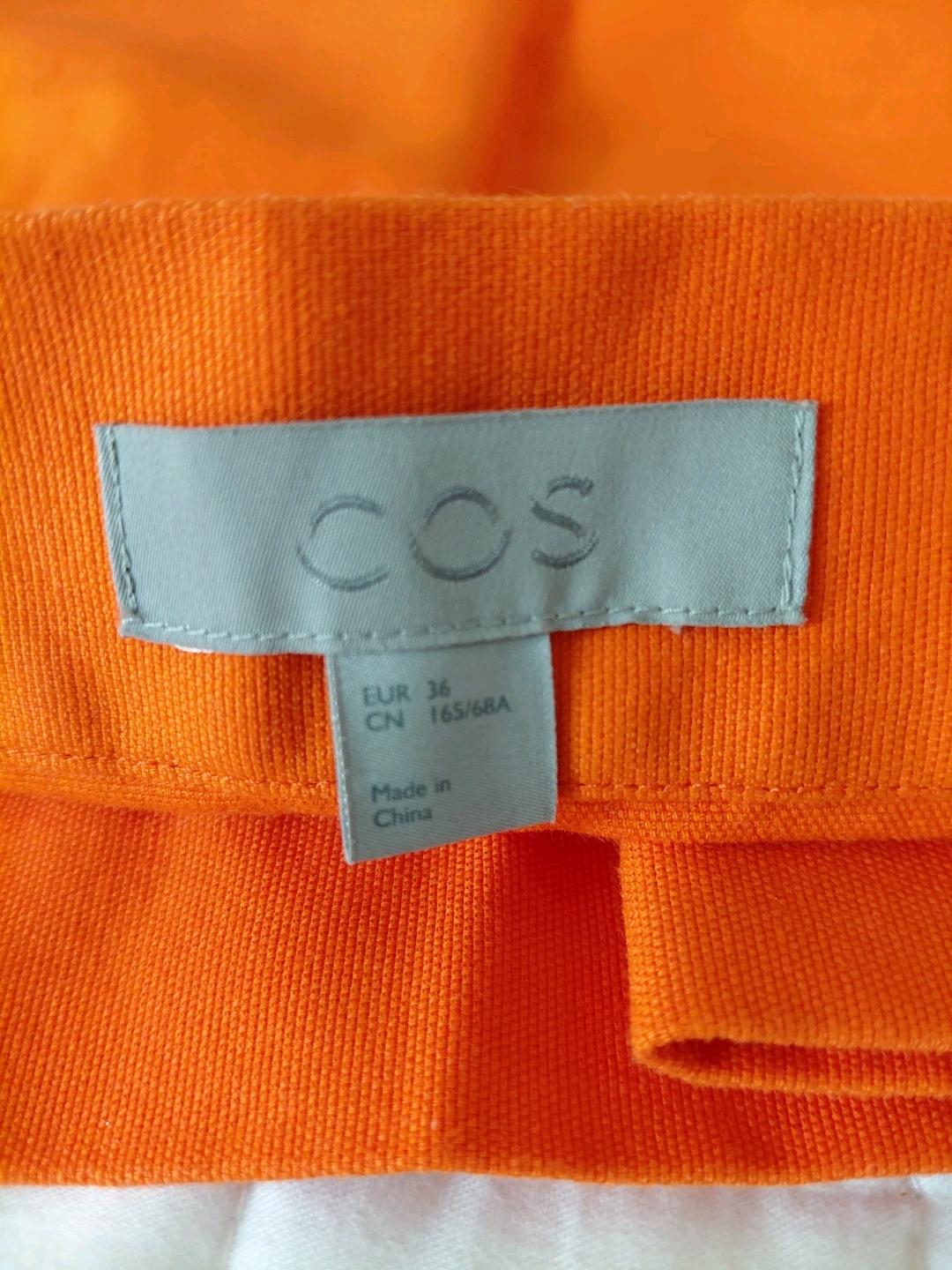 COS 오렌지 코튼 스커트 EUR 36 5