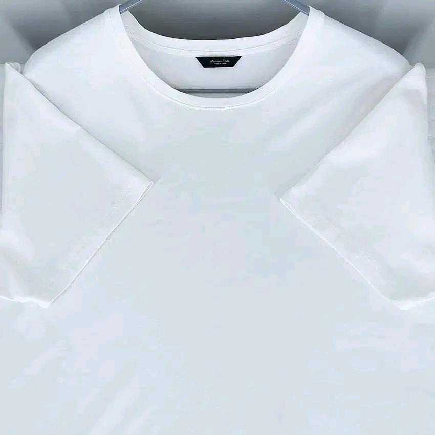 마시모두띠 남성 여름 라운드반팔티 아이보리XL (HU44858) 4