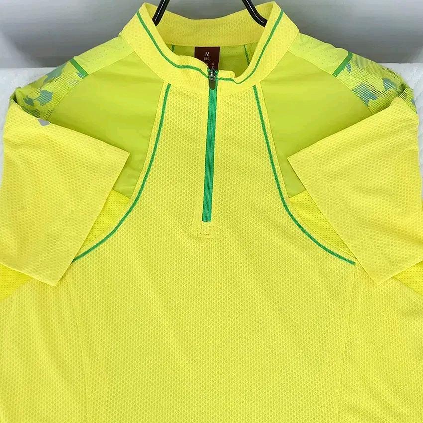 몽벨 여성 여름 반집업 슬림핏 기능성반팔티 옐로95 (HU44869) 4
