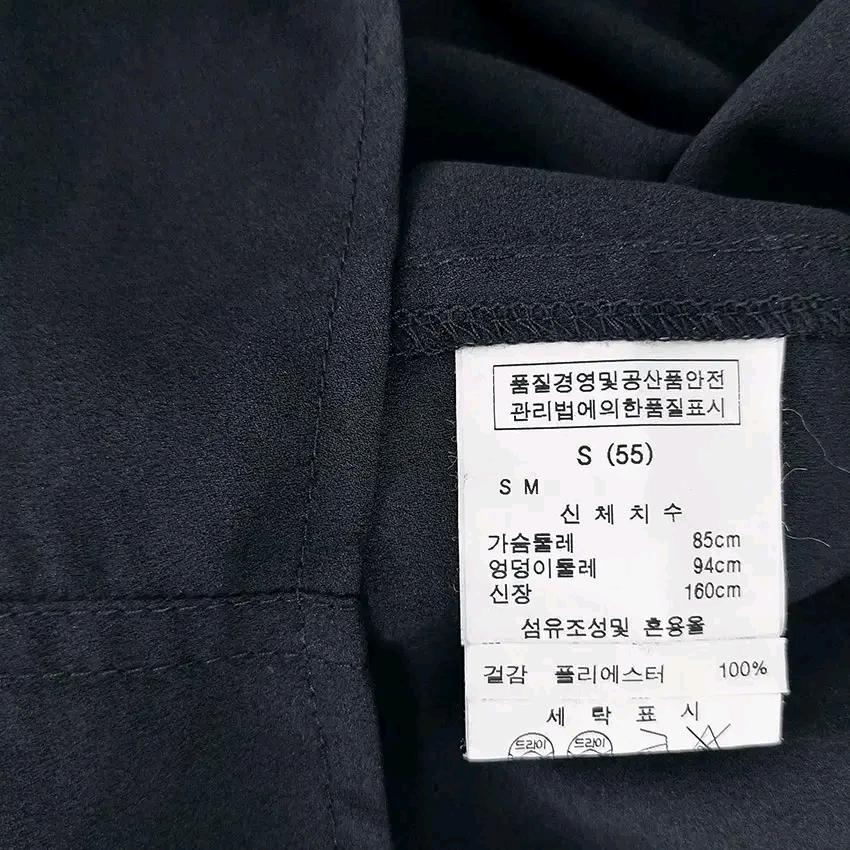 르샵블랙 여성 여름 앞이중 롱블라우스 다크네이비 (HU44885) 6