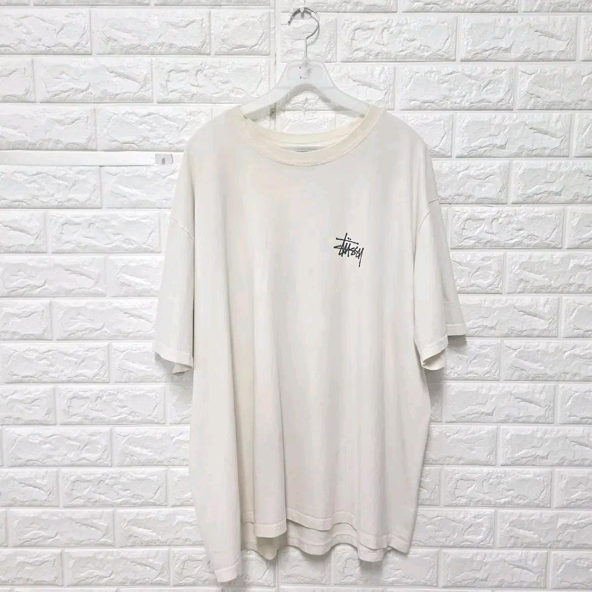 XL 스투시 아이보리 반팔 티 D828 2
