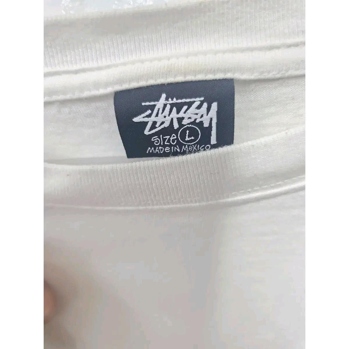 L 스투시 화이트 반팔 티 D829 3