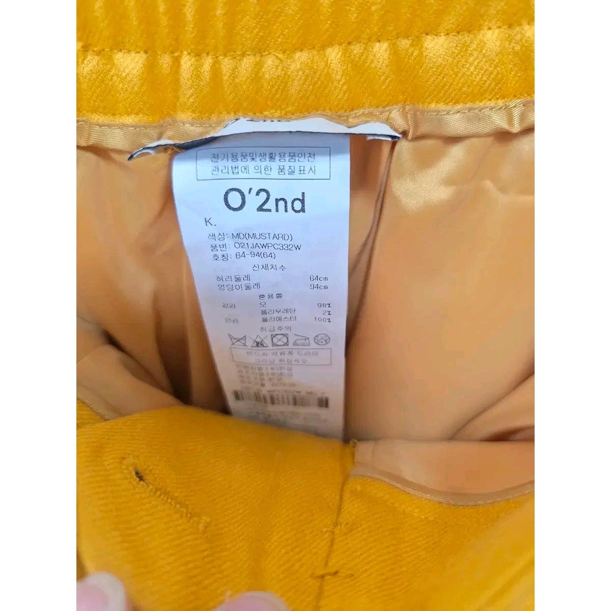 28인치 19s 한섬 오즈세컨 겨자색 슬렉스 D843 4