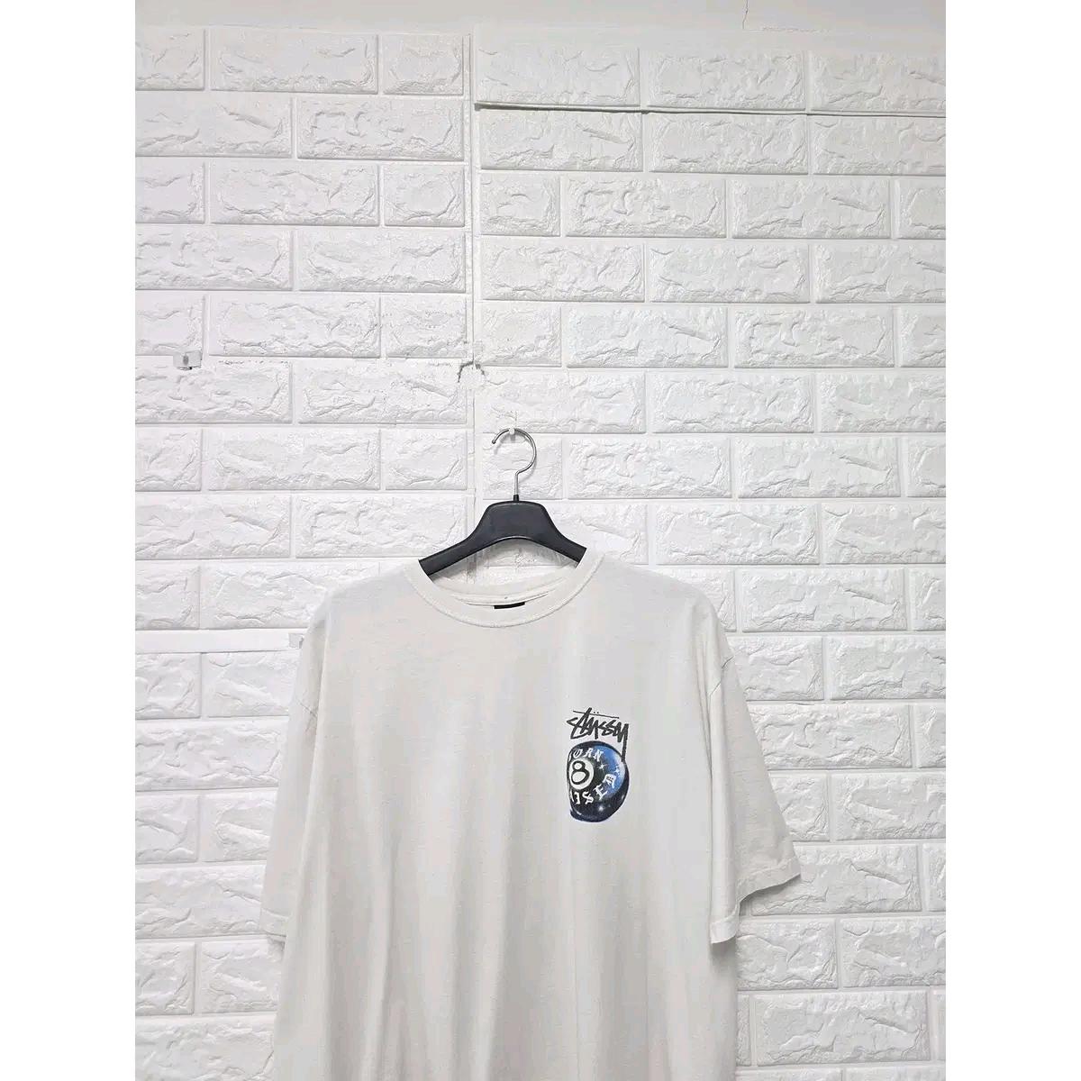 XL 스투시 x 본앤레이즈드 8볼 화이트 반팔 티 D851 6