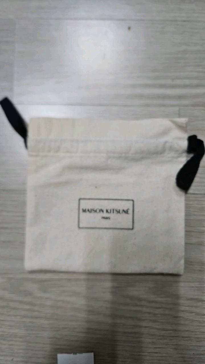 메종키츠네 트리콜로르 폭스 패치 카드지갑 블랙 5