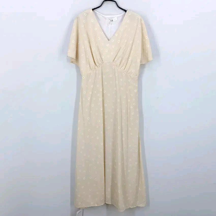 빈티지 여성 여름 옆지퍼 홑겹 비침 롱원피스 베이지(HU44935) 2