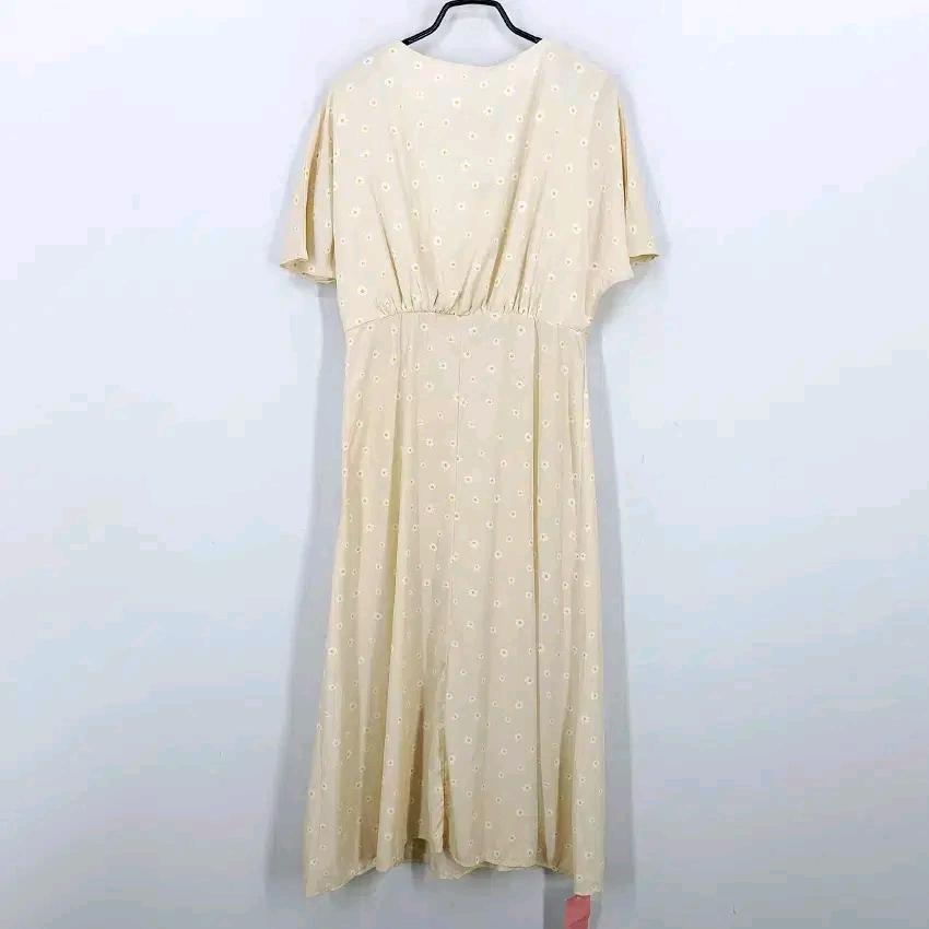빈티지 여성 여름 옆지퍼 홑겹 비침 롱원피스 베이지(HU44935) 3