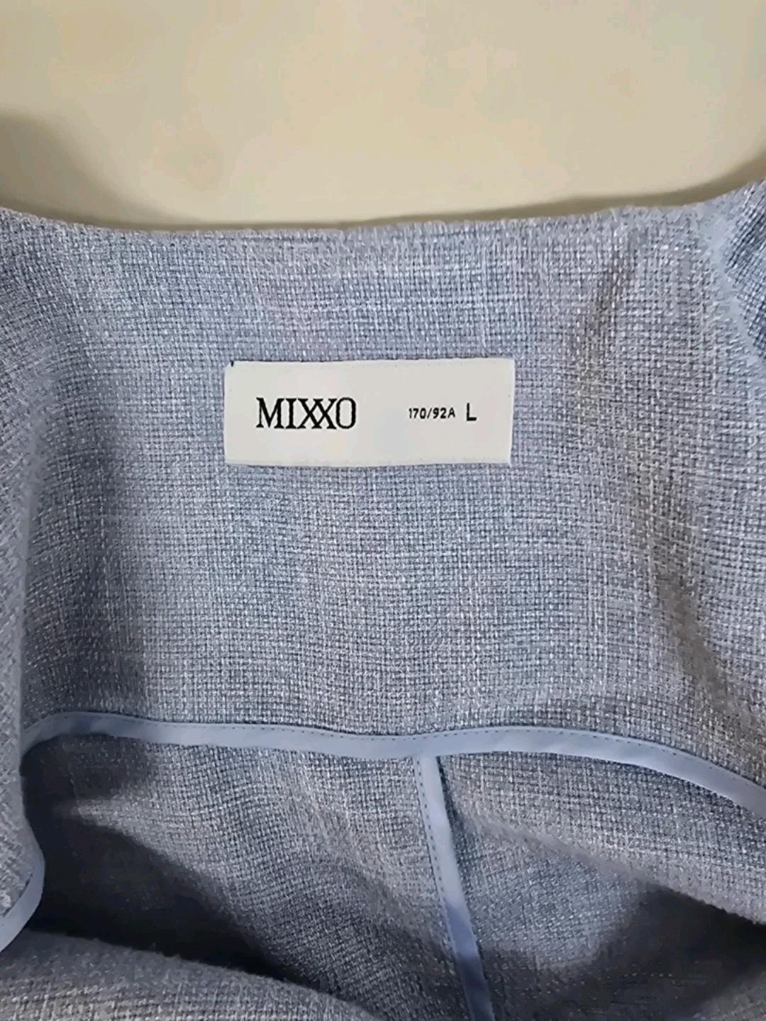 미쏘 노카라 파스텔블루 여름 트위드 자켓 9