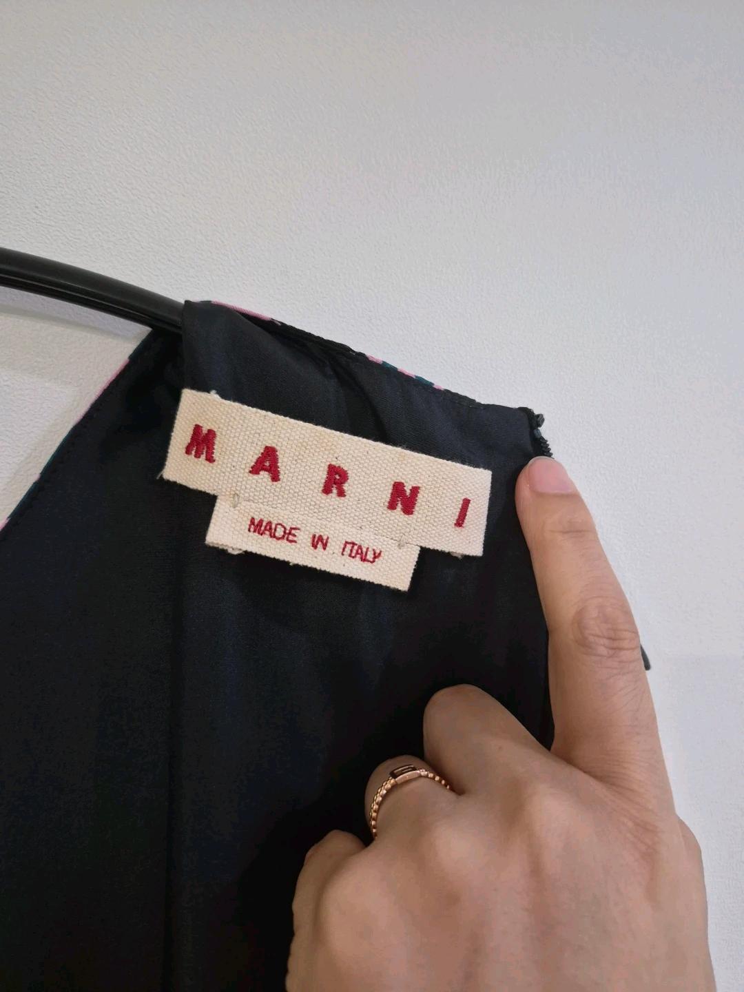 [정품] 마르니(MARNI) 실크 안감 그래픽 플레어 원피스 (36사이즈) 10