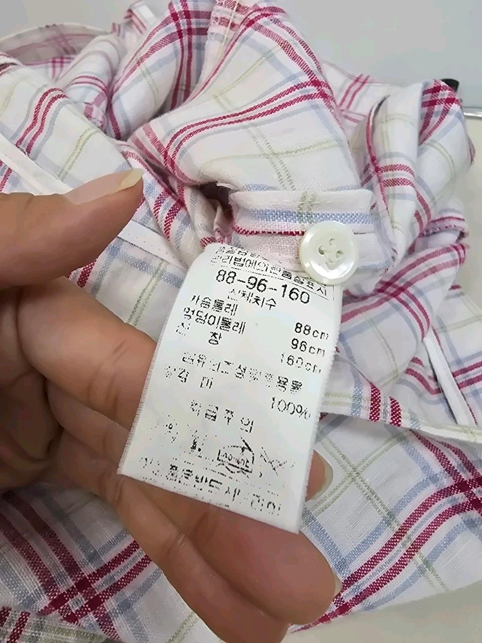 bcbg 린넨100% 슬리브리스 체크원피스 10