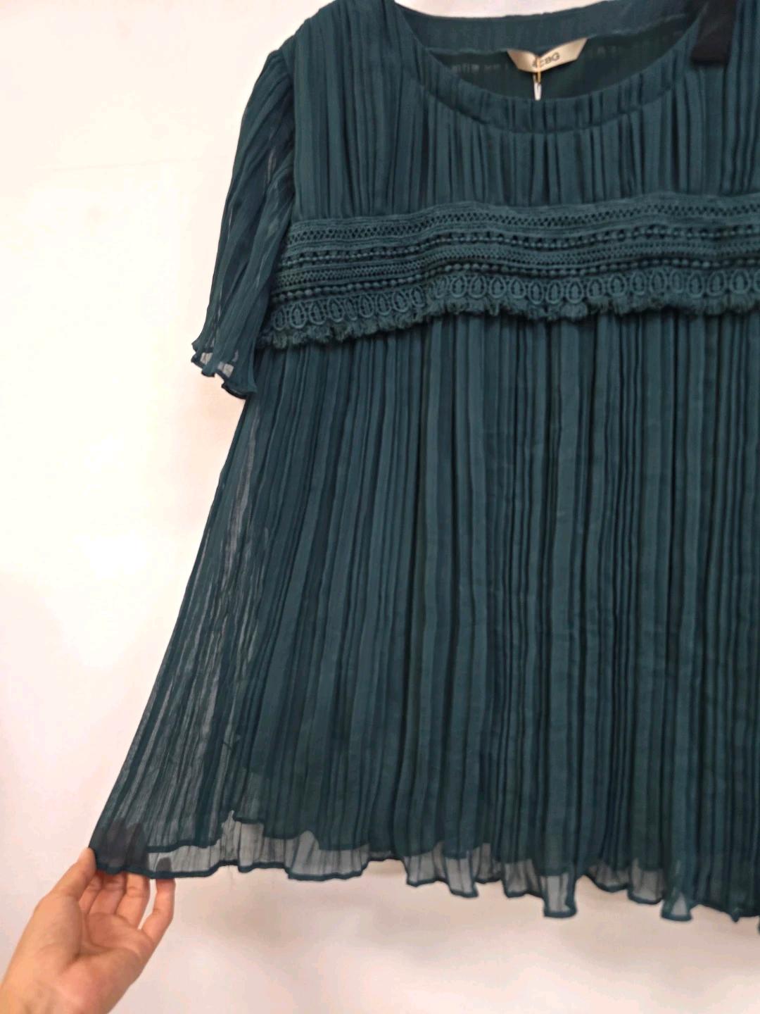 택달린새상품) Bcbg 플리츠 블라우스티 7