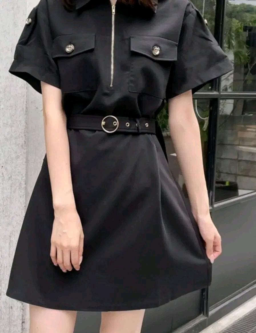 OP246 지퍼 벨트미니원피스 4