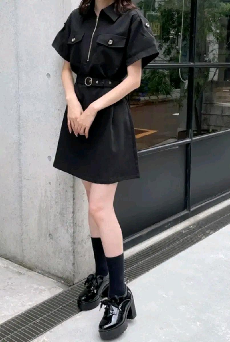 OP246 지퍼 벨트미니원피스 2
