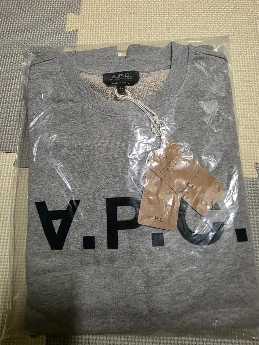 A.P.C. 로고 맨투맨 XL 새상품 그레이 2