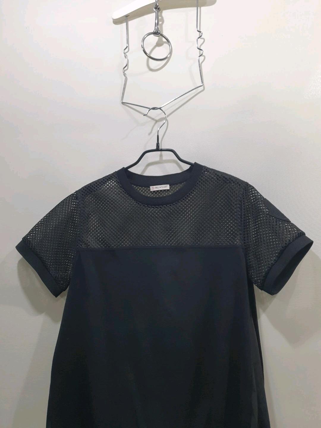 몽클레르(몽클레어)블랙 메쉬 배색 반팔티 XS 5