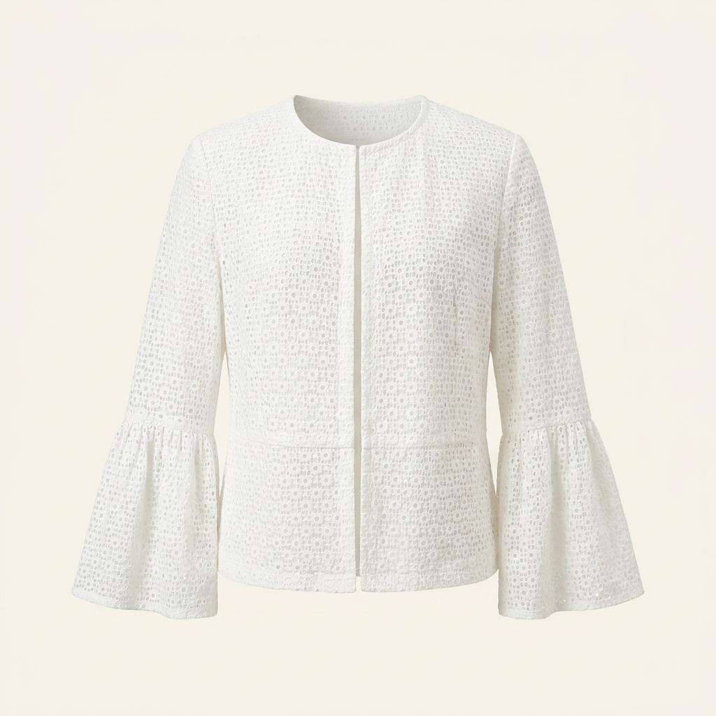 ZARA 자라  화이트 펀칭 레이스 가디건 365 1