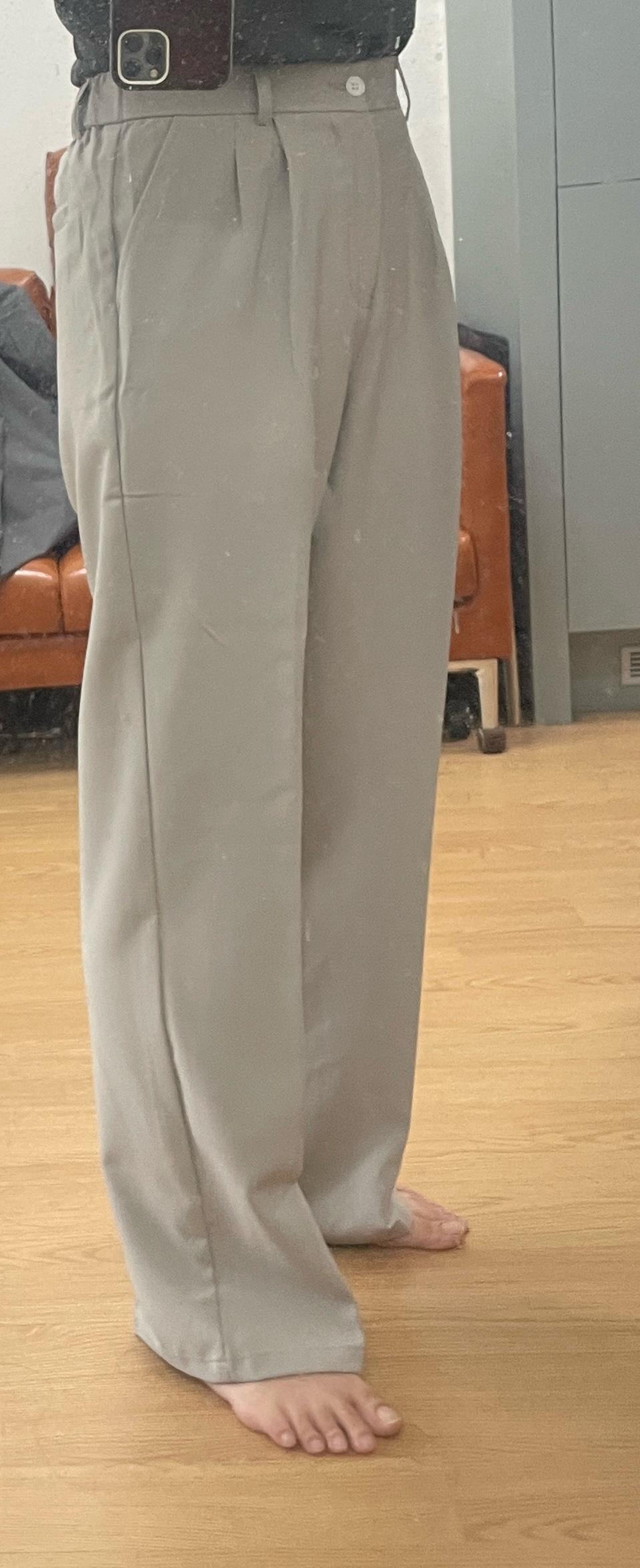 와이드 핀턱 슬랙스 라이트그레이 3
