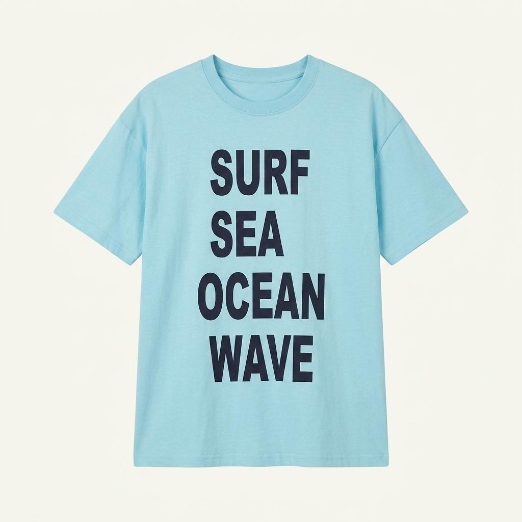 clever surf 레터링 반팔 H3083 1