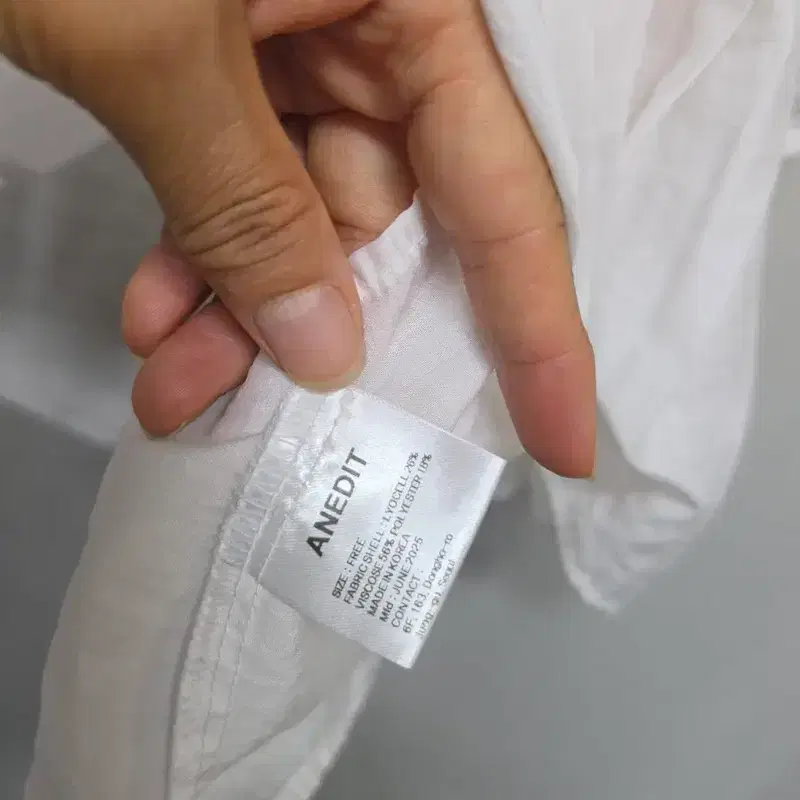 언에디트 플리츠 블라우스 화이트핑크 6