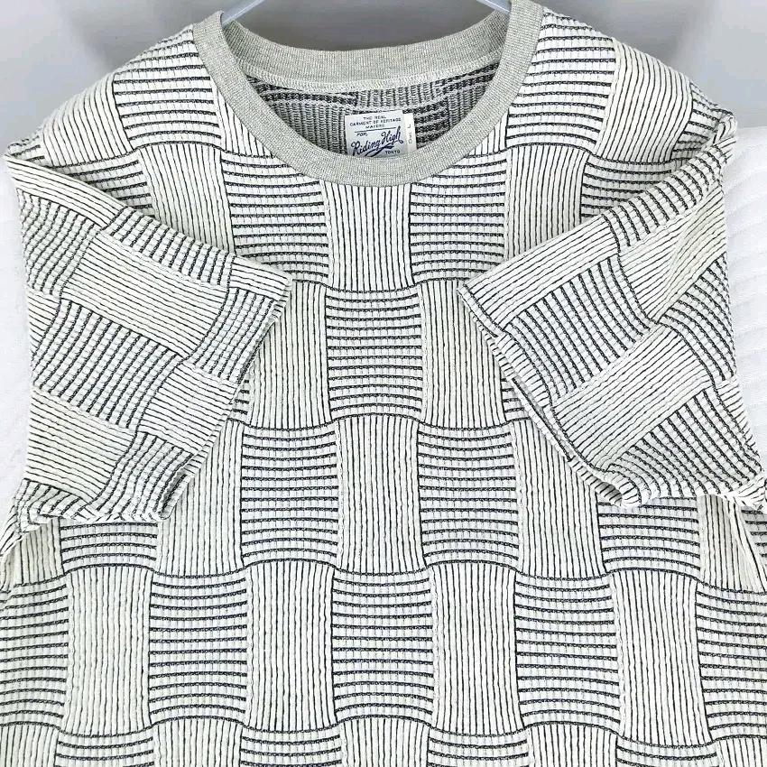 라이딩하이도쿄 남성 여름 골지 반팔티 연베이지L (HU45021) 4