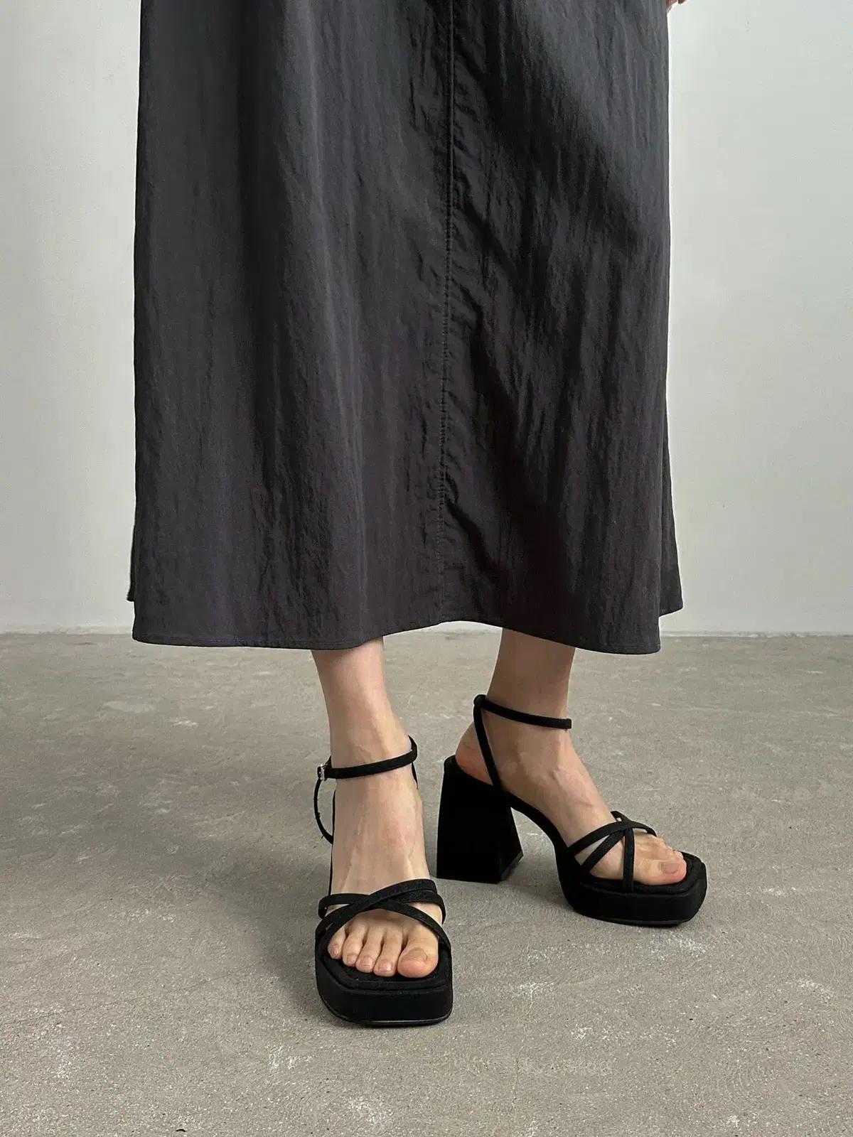 @세일 351 가보시 9cm 스트랩 샌들 245 블랙-새상품 5