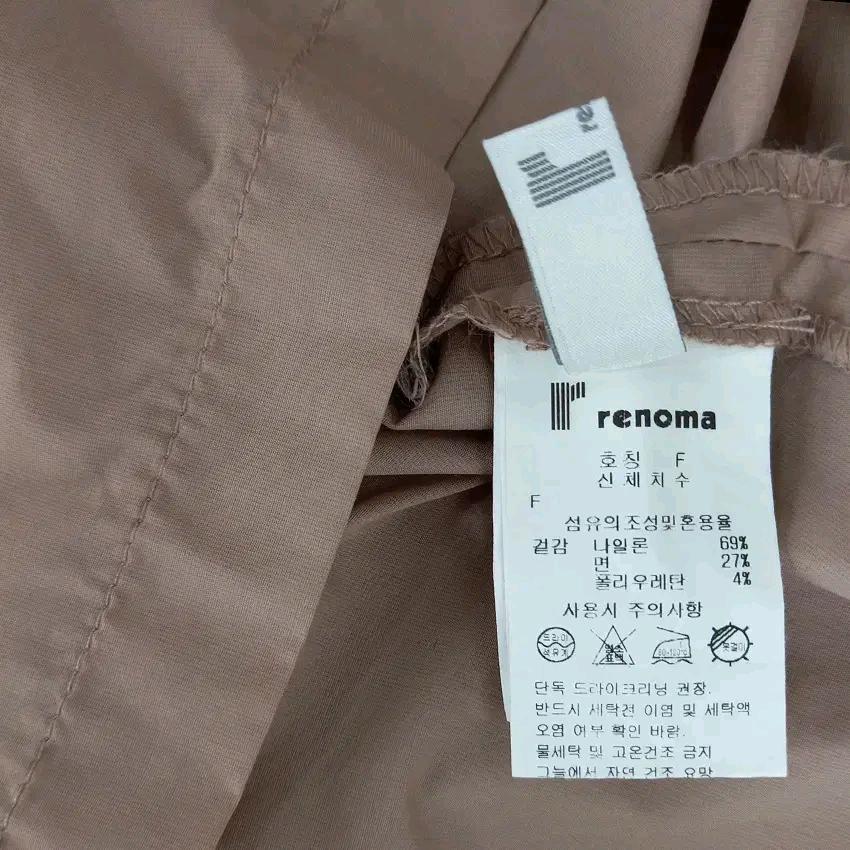 레노마 여 여름 홑겹 루즈핏 반팔원피스 핑크베이지F(HU45089) 6