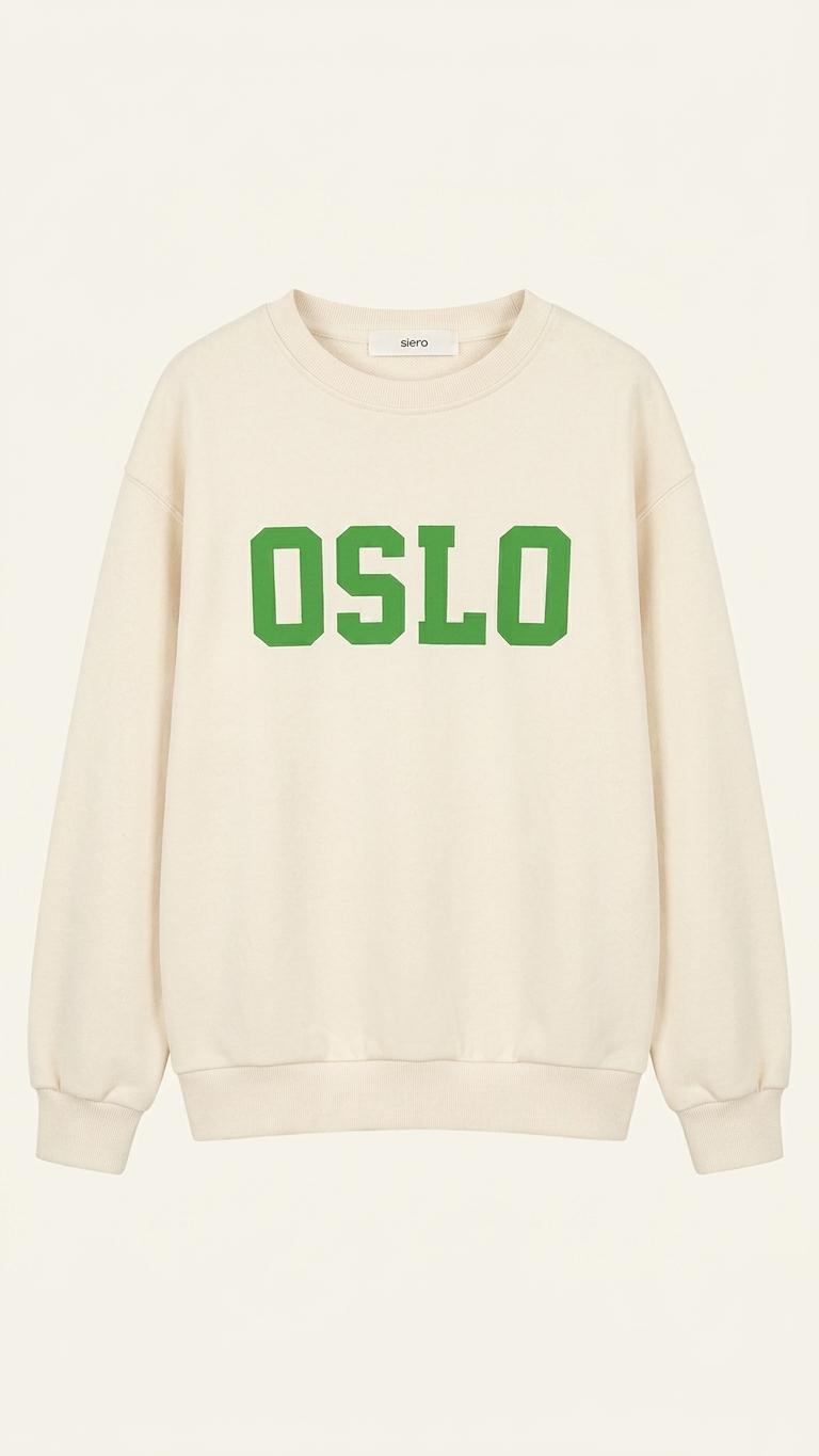 새상품ㆍ착용무ㆍ오염무ㆍ시에로 siero OSLO 그래픽 맨투맨 아이보리 1