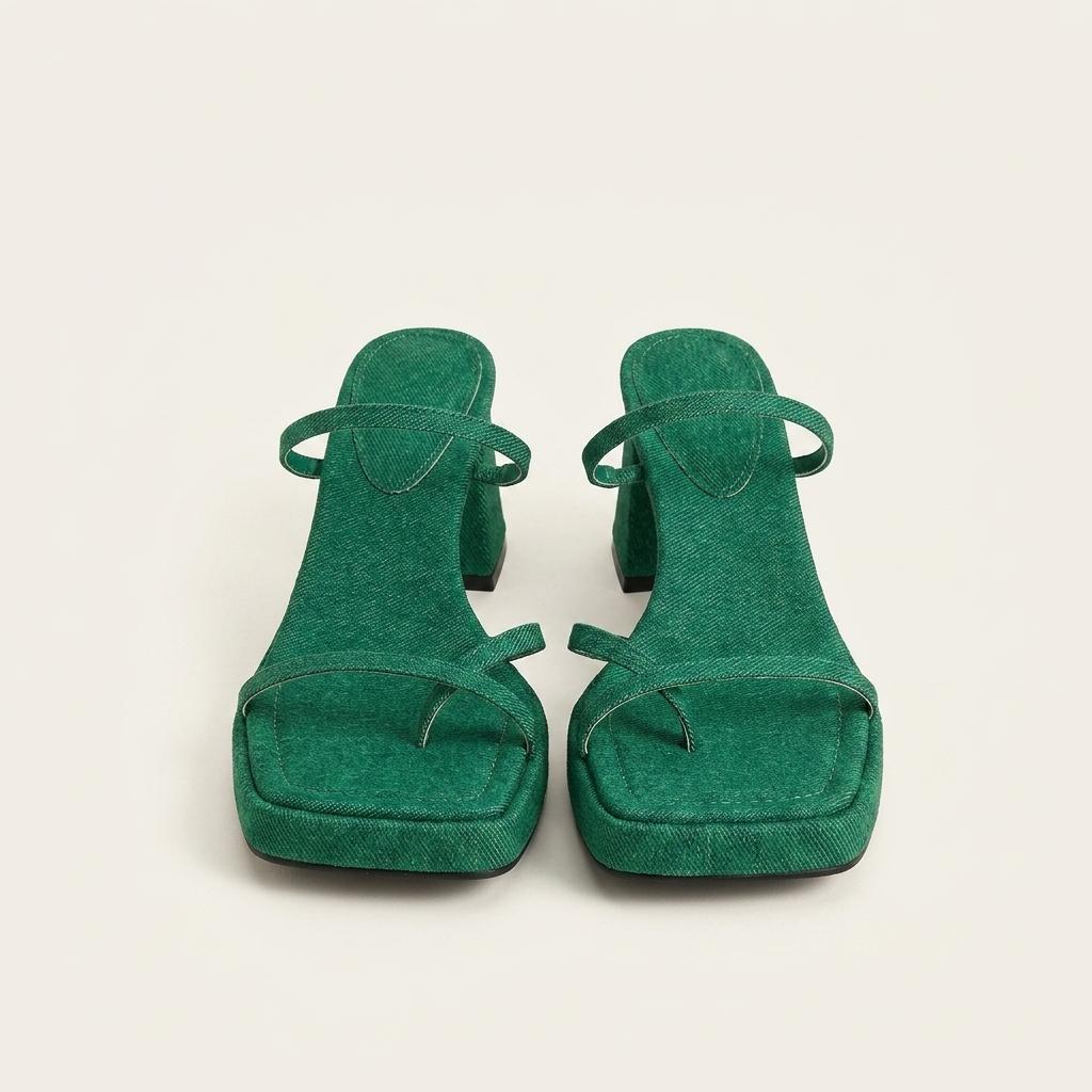 @세일 9416 가보시 6.5cm 뮬 240 그린-새상품 1