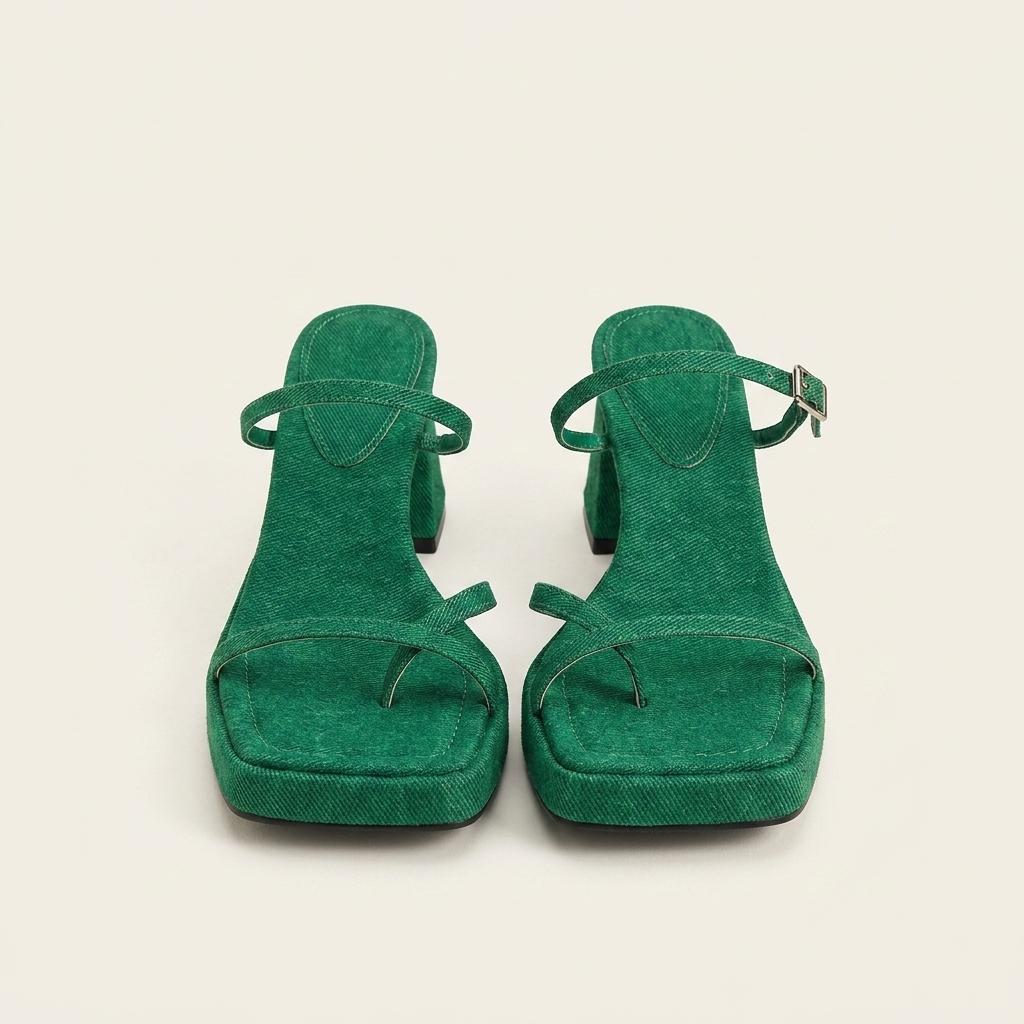@세일 9416 가보시 6.5cm 뮬 225 그린-새상품 1