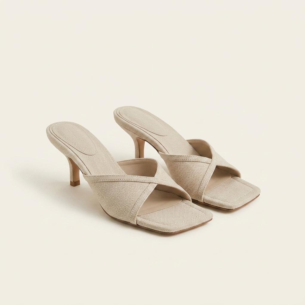 @세일 9427 스퀘어 샌들 5.5cm 뮬 250 베이지-새상품 1