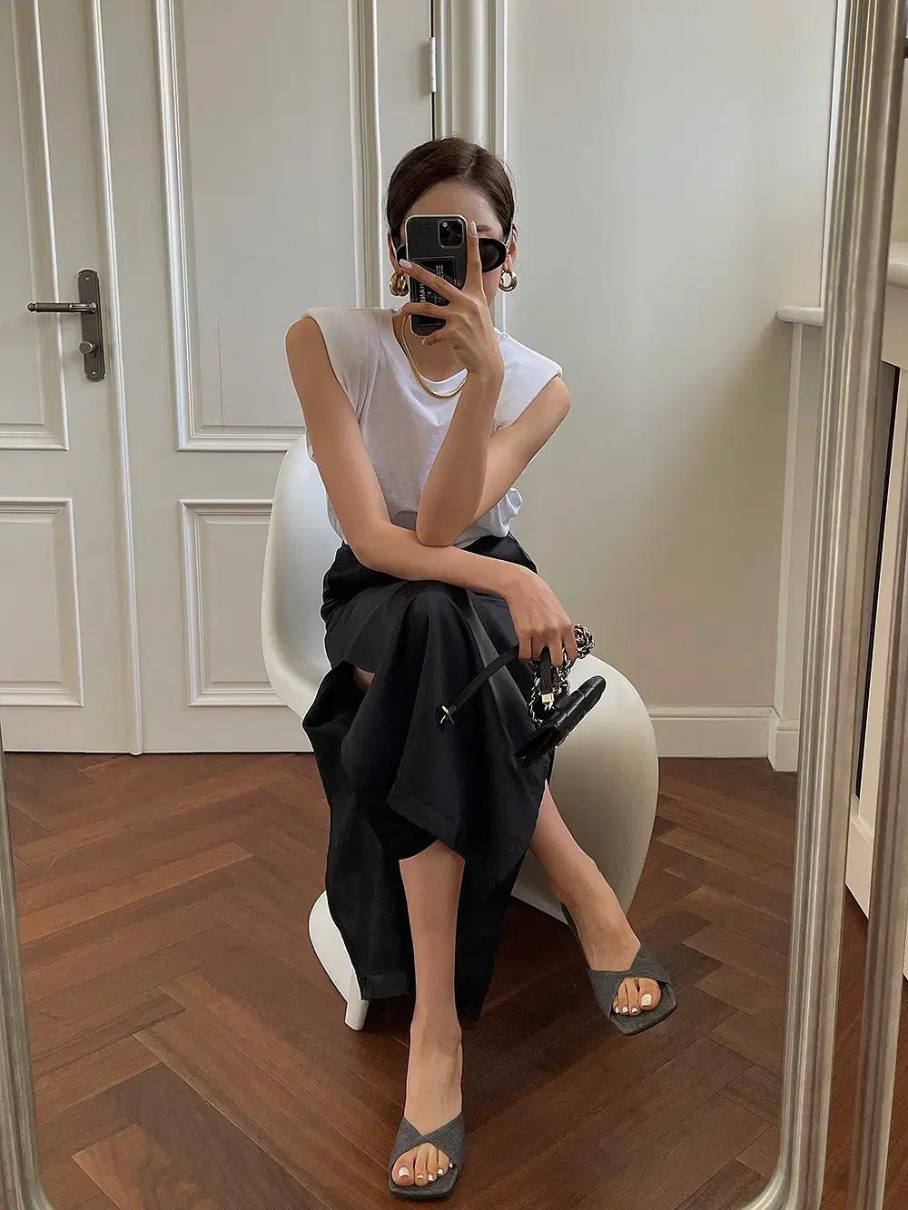 @세일 9427 스퀘어 샌들 5.5cm 뮬 250 블루-새상품 8