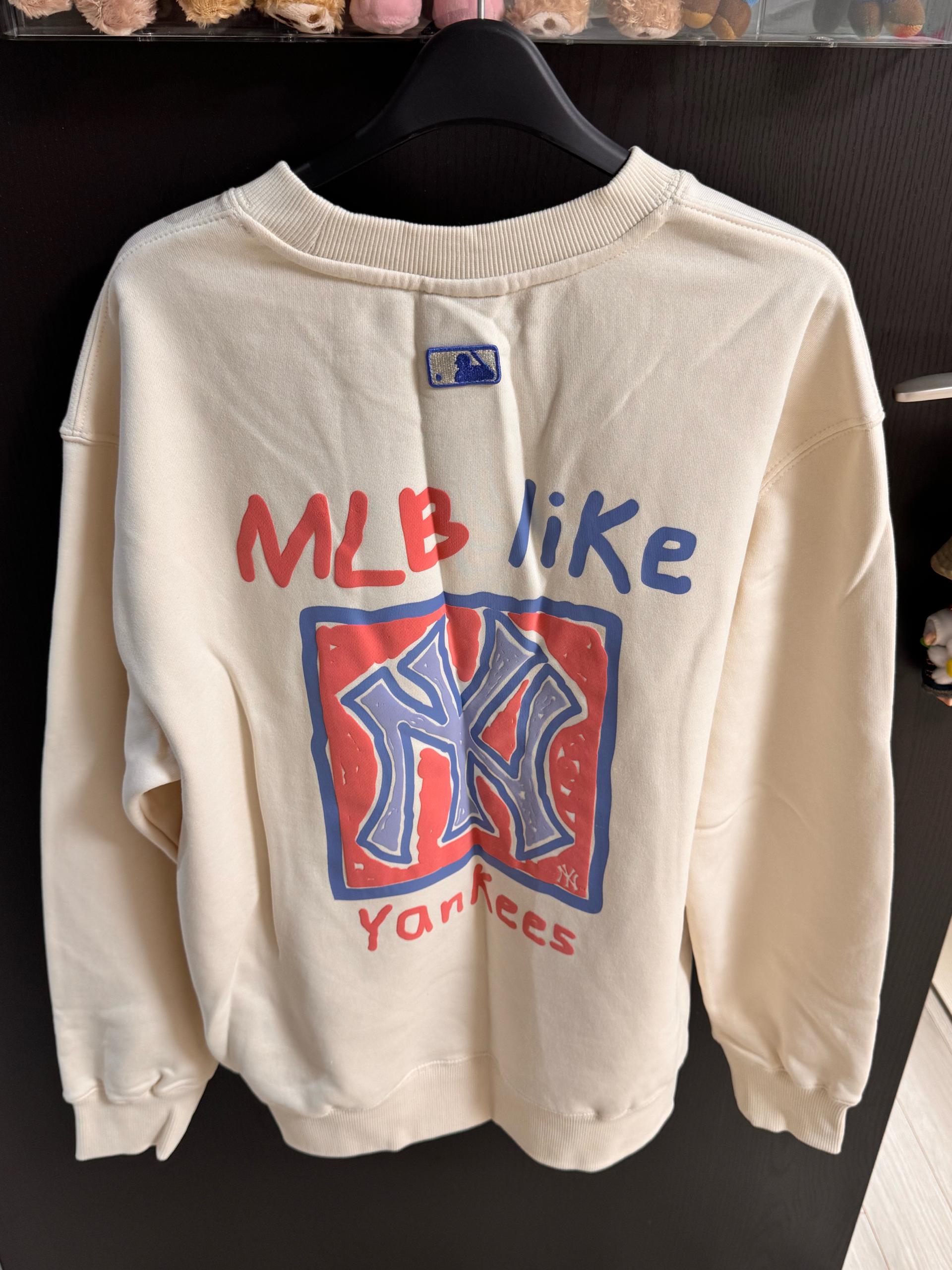MLB 뉴욕양키스 그래픽 맨투맨 티셔츠 아이보리 4