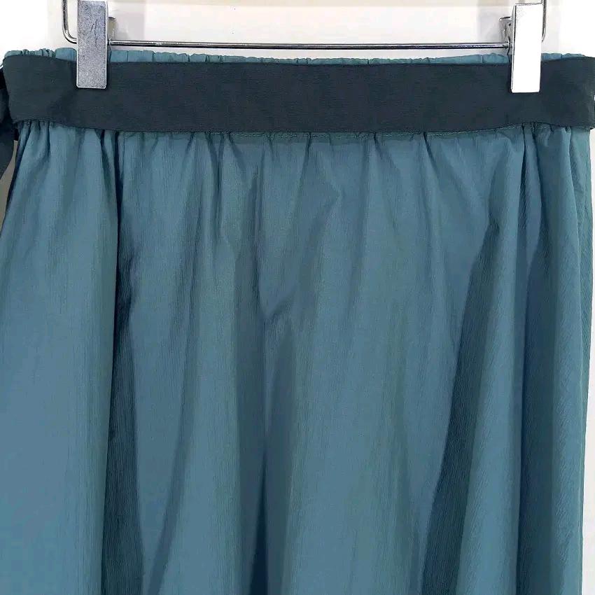 쏘울 여름 앞핀턱 뒷밴딩 미디스커트 스모키블루74(HU45125) 4