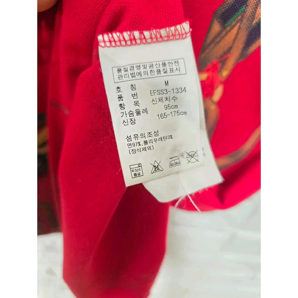 M 폴로랄프로렌 패턴 레드 카라 반팔 티 D934 4