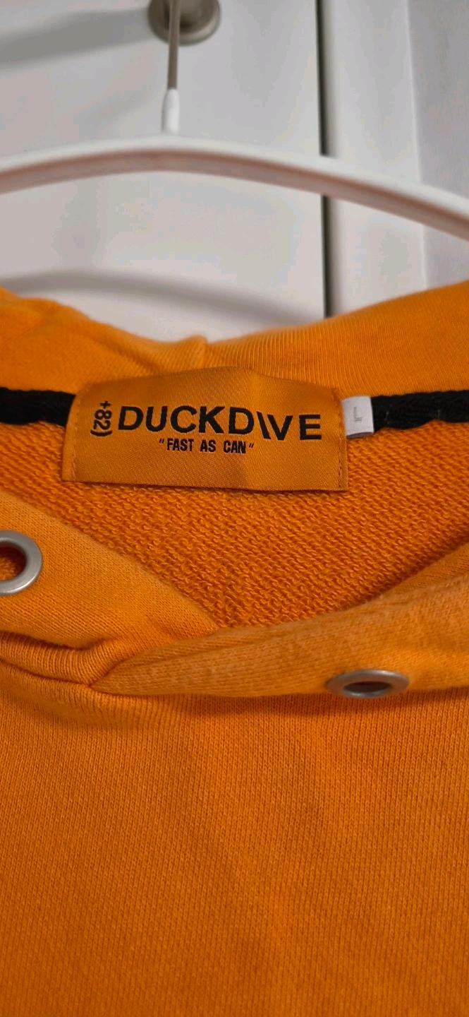DUCKDIVE 오렌지 후드티 L 2