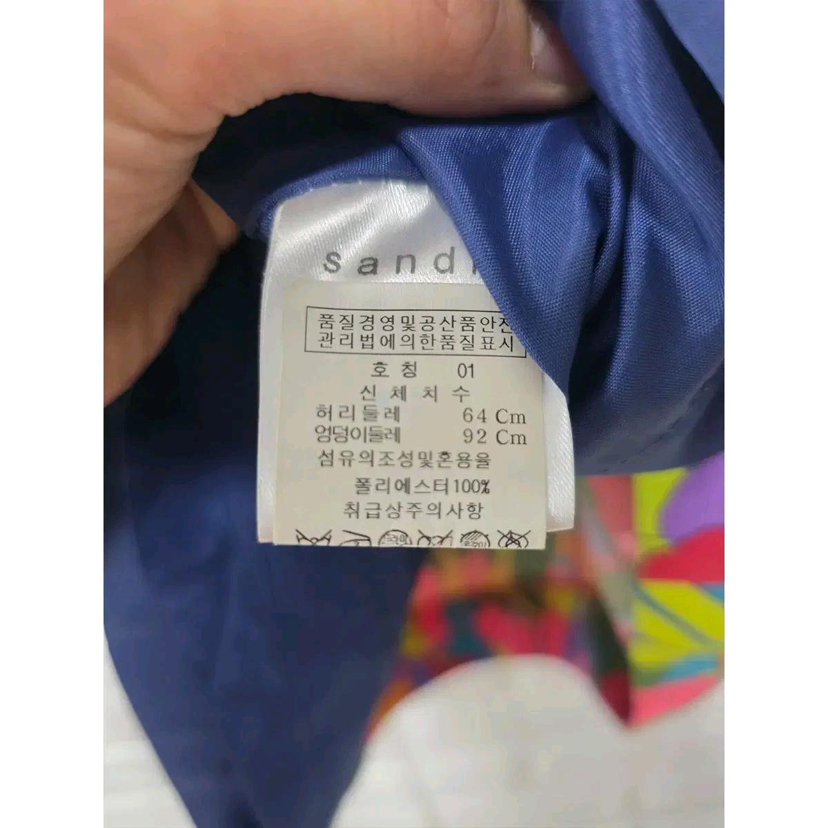 Sandro 산드로 플로럴 밴딩 미니스커트 646 4