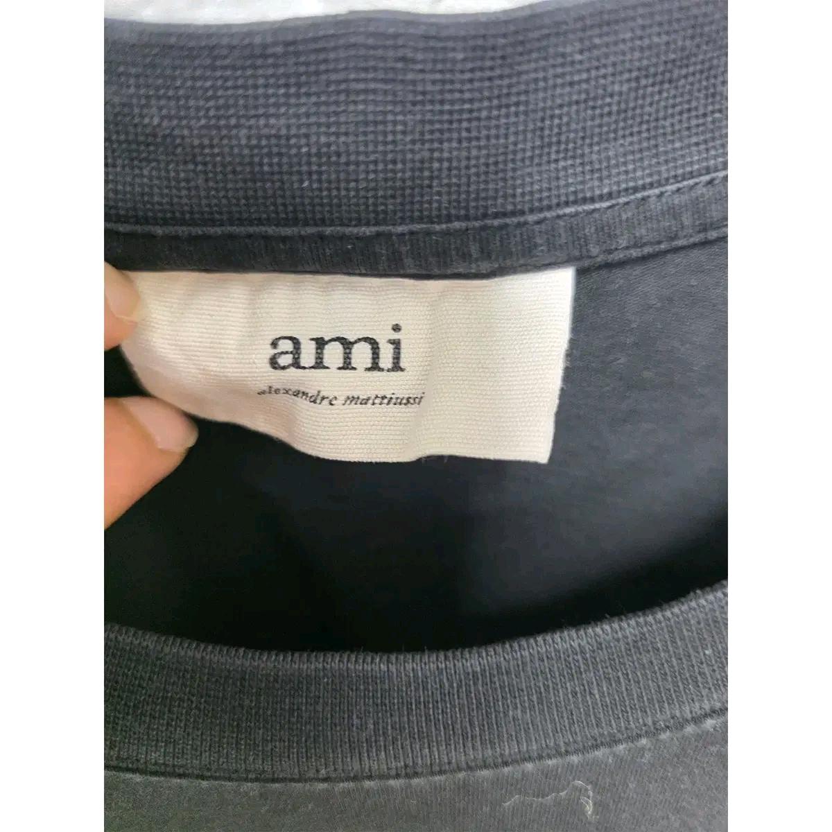 L 아미 AMI 블랙 반팔 티 D954 3