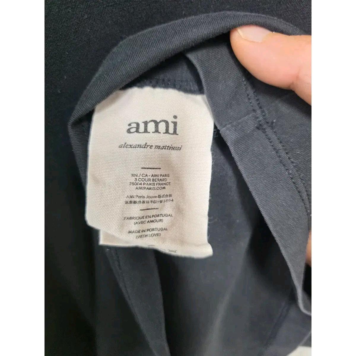L 아미 AMI 블랙 반팔 티 D954 4