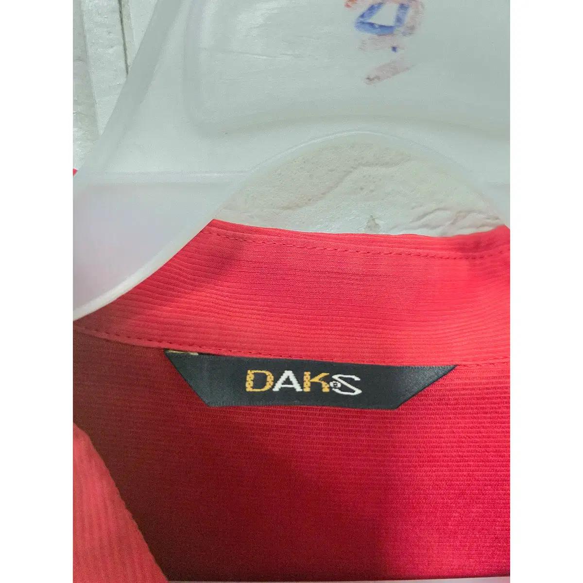 L 닥스 DAKS 실크 레드 블라우스 D977 3