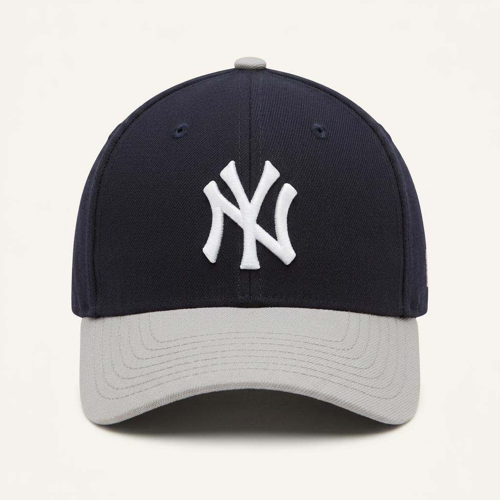 MLB NY 양키스 배색 볼캡 모자 네이비 그레이 1