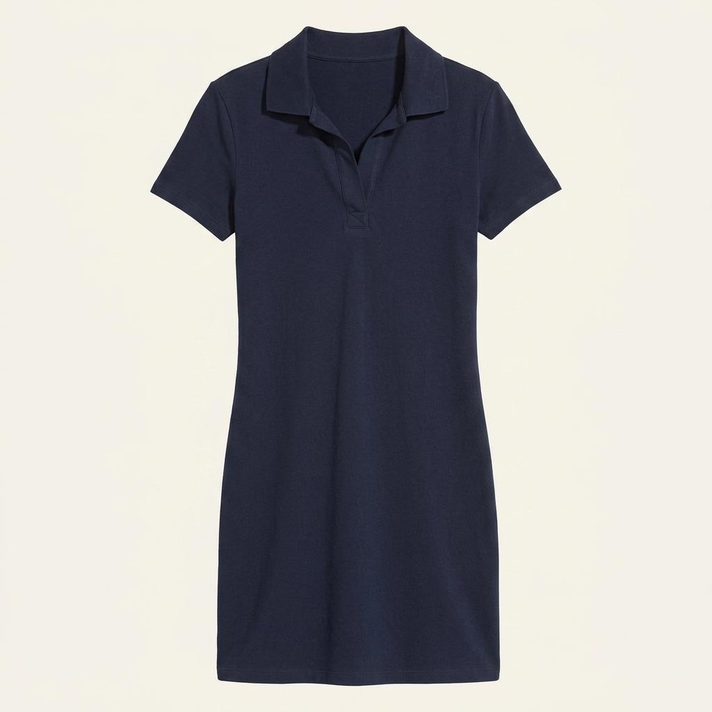H&M 네이비 반팔 칼라 원피스 1