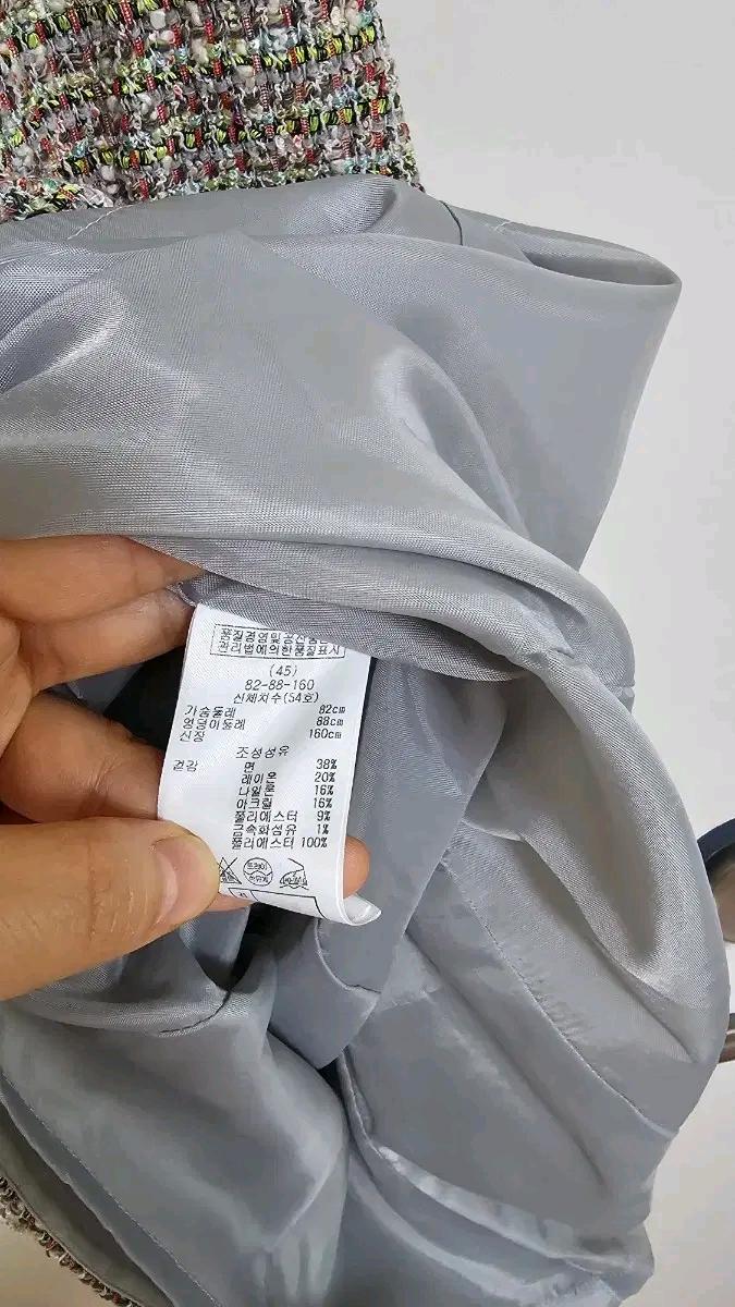 레니본 트위드 반팔 원피스  7