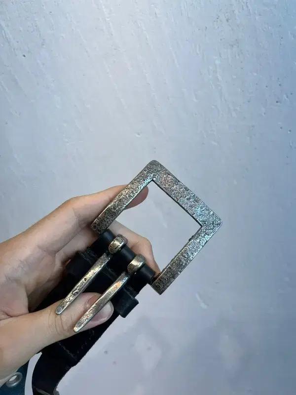 빈티지 레더 더블 아일렛 벨트 7