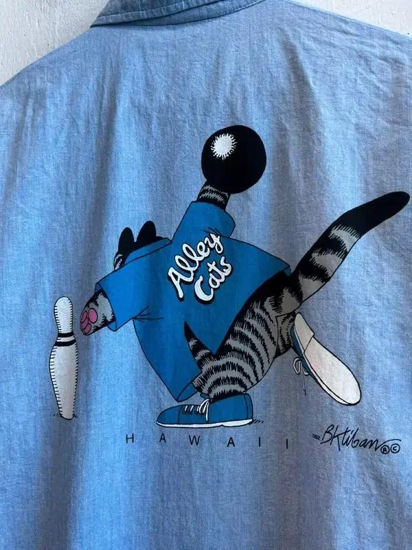 crazy shirt Alley Cats 반팔 셔츠 Made in USA 5