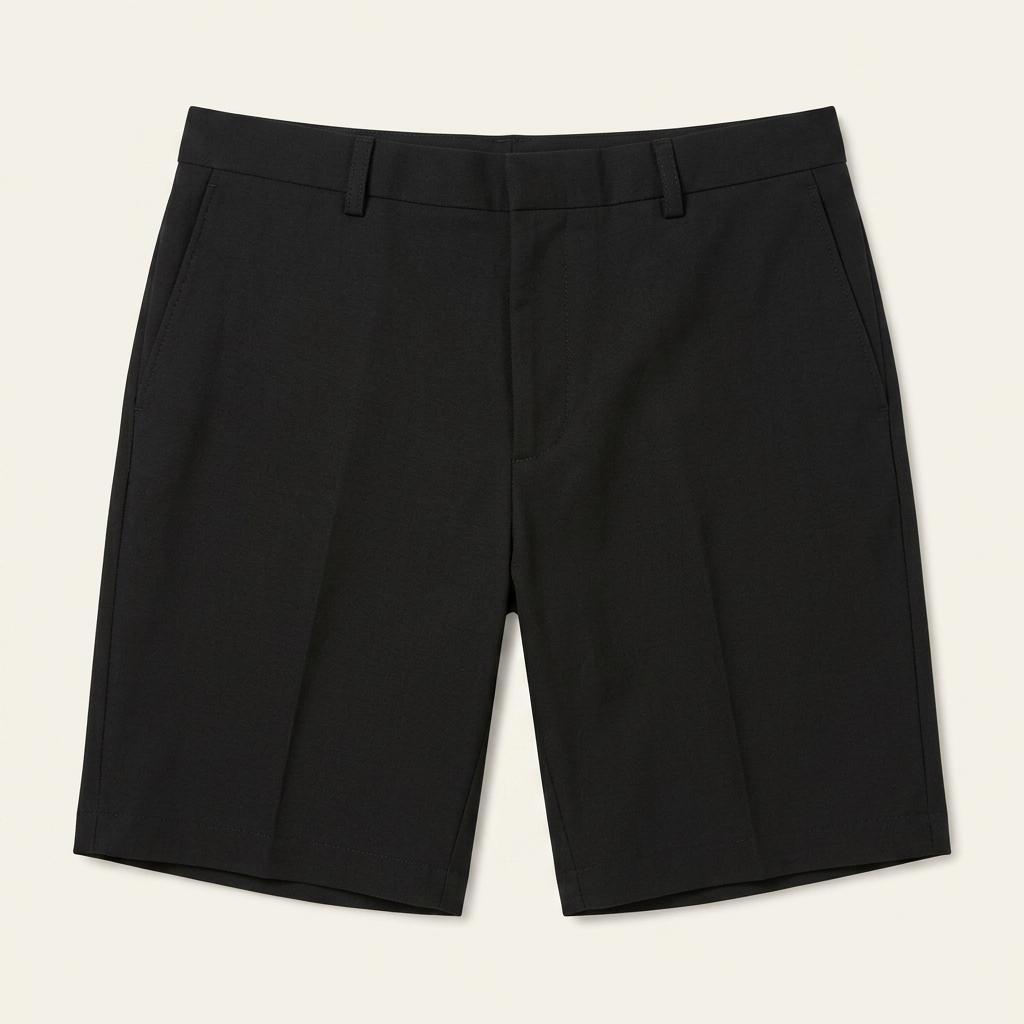 N.J. CLOTHING COMPANY 블랙 슬랙스 반바지 1