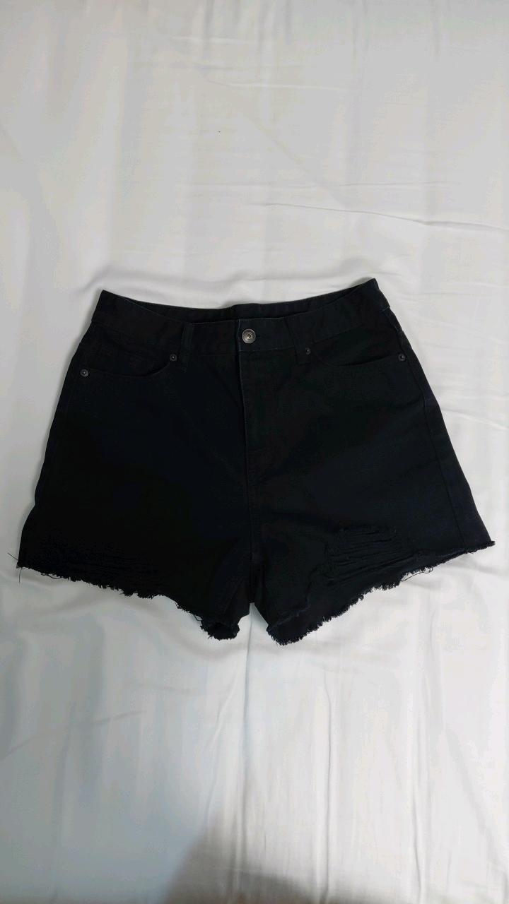 빈티지 블랙 데님 숏팬츠 3