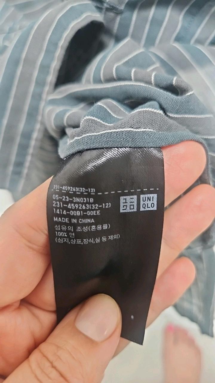 유니클로 U 스트라이프 오픈칼라 반팔 셔츠 3