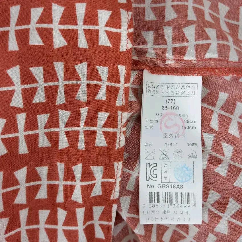 기비 여성 여름 패턴 9부소매 블라우스 브릭85 (HU45156) 6