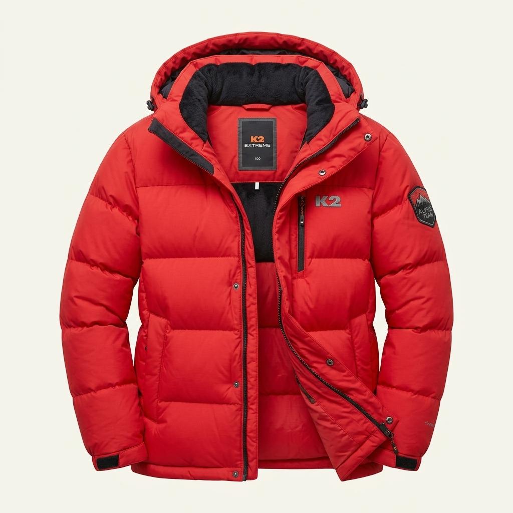 K2 알파인 팀 헤비 패딩 점퍼 레드 1